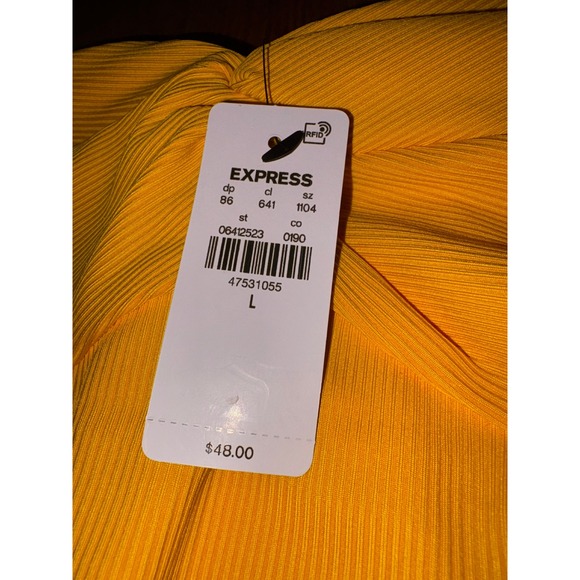 Express Body Contour High Compression Ribbed Tube Top Twisted Sweetheart Large - Picture 4 of 8